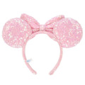 Japan Tokyo Disney Resort Glitter Headband - Minnie Mouse / Sequin Pale Pink - 2