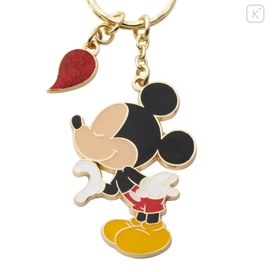 Japan Tokyo Disney Resort Metal Keychain Set - Mickey Mouse & Minnie Mouse / Kiss Love - 3