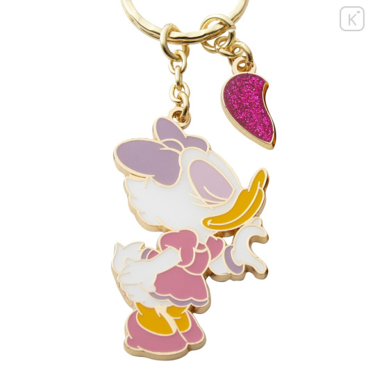 Japan Tokyo Disney Resort Metal Keychain Set - Daisy Duck & Donald Duck / Kiss Love - 4