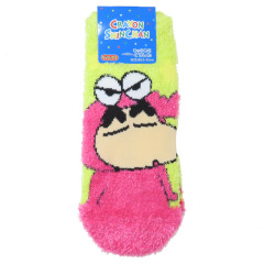 Japan Crayon Shin-chan Fluffy Socks - Shinnosuke Nohara / Choco Lime