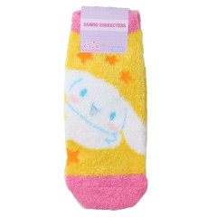 Japan Sanrio Fluffy Socks - Cinnamoroll / Pink Orange Star