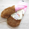 Japan Sanrio Fluffy Socks - Pompompurin / Pink Brown - 2