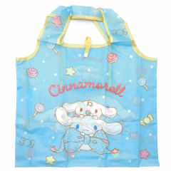 Japan Sanrio Eco Shopping Bag - Cinnamoroll & Milk Blue Heart