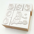 Japan Disney Wooden Stamp Chop - Pooh / Funny Face - 3