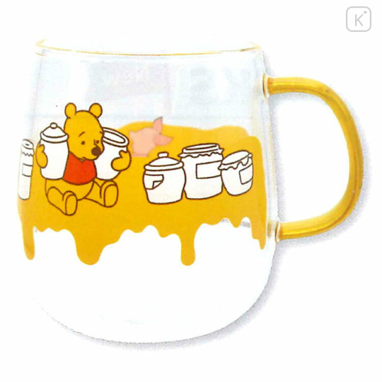 Japan Disney Glass Mug - Pooh / Honey - 1