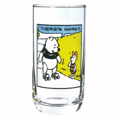 Japan Disney Glass Tumbler - Piglet & Pooh / There's More