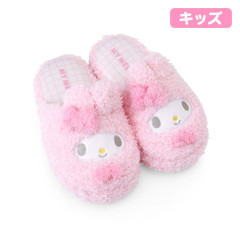 Japan Sanrio Original Kids Face Slippers - My Melody / Warm Room