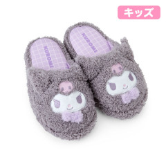 Japan Sanrio Original Kids Face Slippers - Kuromi / Warm Room