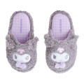 Japan Sanrio Original Kids Face Slippers - Kuromi / Warm Room - 2