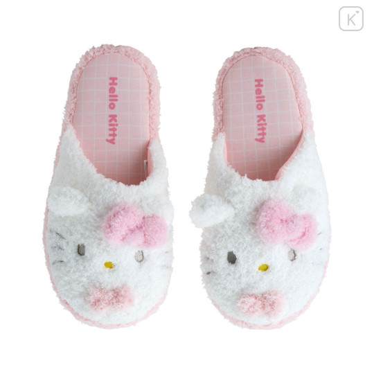 Japan Sanrio Original Face Slippers - Hello Kitty / Warm Room - 2