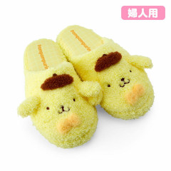 Japan Sanrio Original Face Slippers - Pompompurin / Warm Room