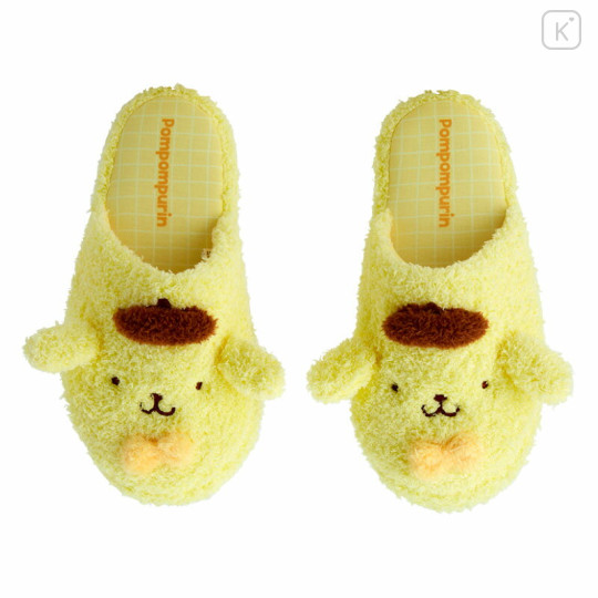 Japan Sanrio Original Face Slippers - Pompompurin / Warm Room - 2