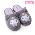 Japan Sanrio Original Face Slippers - Kuromi / Warm Room - 1