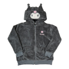 Japan Sanrio Original Zip Up Hoodie - Kuromi / Warm Room