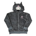 Japan Sanrio Original Zip Up Hoodie - Kuromi : Warm Room - 1