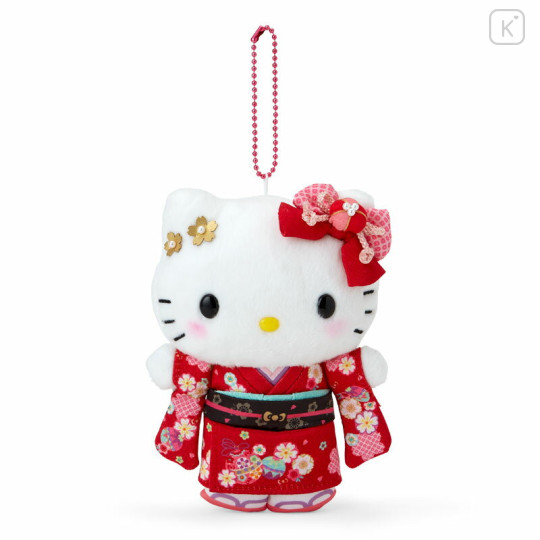 Japan Sanrio Original Mascot Holder - Hello Kitty / Kimono - 1