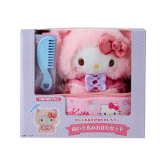 Japan Sanrio Cuddle Plush Toy Care Set - Hello Kitty / Kitten