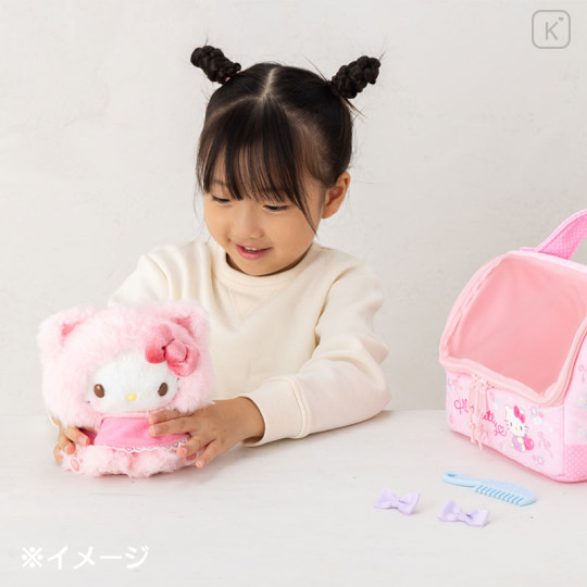 Japan Sanrio Original Cuddle Plush Toy Care Set - Hello Kitty : Kitten - 8