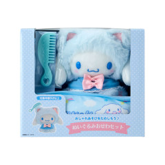 Japan Sanrio Cuddle Plush Toy Care Set - Cinnamoroll / Kitten