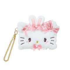 Japan Sanrio Original Face-shaped Card Case - Hello Kitty / Dream Ribbon