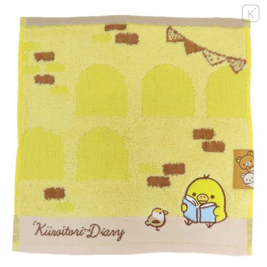 Japan San-X Mini Towel Jacquard Handkerchief - Rilakkuma / Kiiroitori Diary - 1