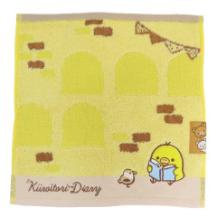 Japan San-X Mini Towel Jacquard Handkerchief - Rilakkuma / Kiiroitori Diary