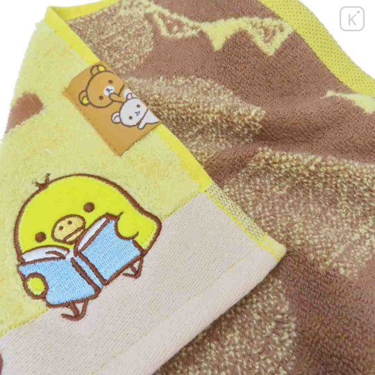 Japan San-X Mini Towel Jacquard Handkerchief - Rilakkuma / Kiiroitori Diary - 2