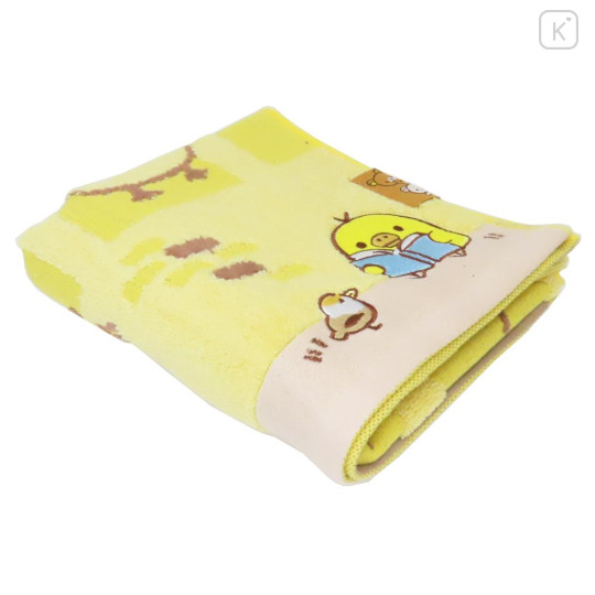 Japan San-X Jacquard Face Towel - Rilakkuma / Kiiroitori Dairy - 3