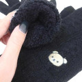 Japan San-X Embroidery Smartphone Compatible Gloves - Rilakkuma / Black - 3