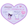 Japan Sanrio Acrylic Stand & Clip - Kuromi / KUROMIfy the World Pixel Art Heart - 3