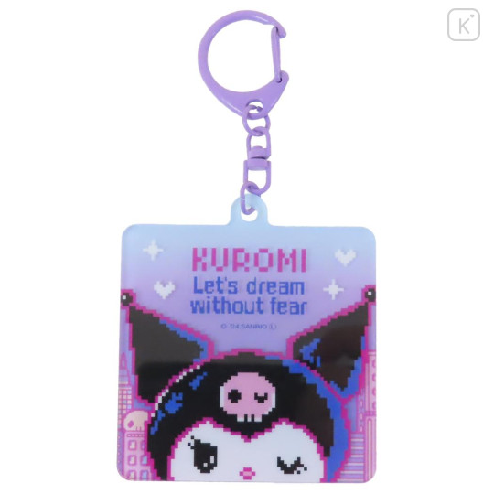 Japan Sanrio Acrylic Keychain - Kuromi / KUROMIfy the World Pixel Art Dream Without Fear - 1