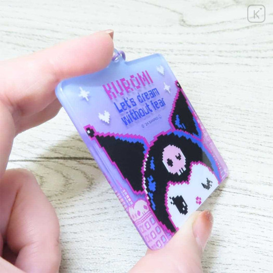 Japan Sanrio Acrylic Keychain - Kuromi / KUROMIfy the World Pixel Art Dream Without Fear - 2