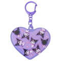 Japan Sanrio Acrylic Keychain - Kuromi / KUROMIfy the World Pixel Art Heart - 1