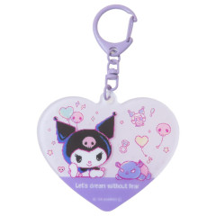 Japan Sanrio Acrylic Keychain - Kuromi / KUROMIfy the World Pixel Art Dream Without Fear Heart