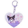 Japan Sanrio Acrylic Keychain - Kuromi / KUROMIfy the World Pixel Art Dream Without Fear Heart - 1