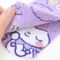 Japan Sanrio Fluffy Socks - Kuromi / Wink - 2