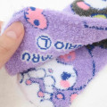 Japan Sanrio Fluffy Socks - Badtz-maru & Kuromi / Blush - 2