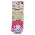 Japan Sanrio Fluffy Socks - My Melody & Pompompurin / Blush - 1