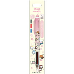 Japan San-X EnerGel 3 Color Multi Gel Pen - Nyan Nyan Nyanko