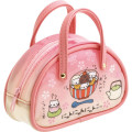 Japan San-X Clear Pouch - Nyan Nyan Nyanko : Boston Bag Style Pink - 1