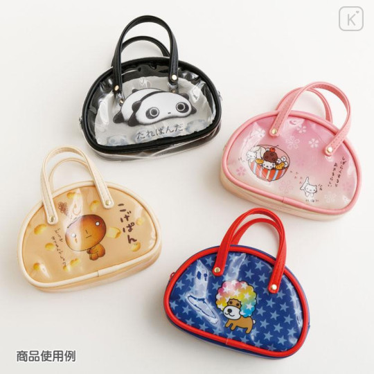 Japan San-X Clear Pouch - Nyan Nyan Nyanko : Boston Bag Style Pink - 5