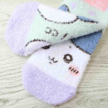Japan Chiikawa Fluffy Socks - Hachiware : Mint Purple - 2