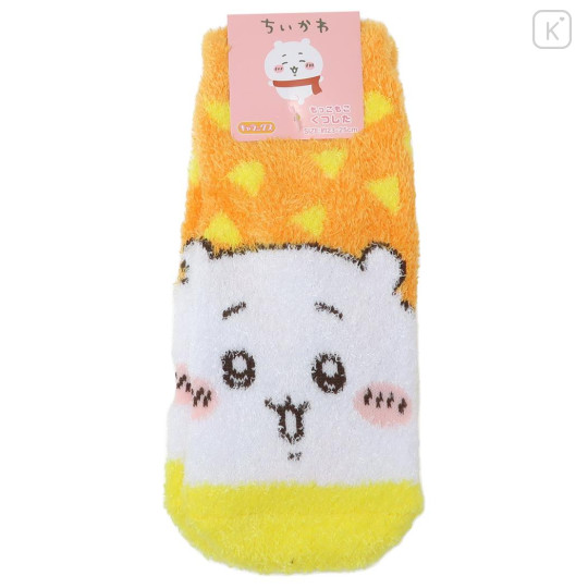 Japan Chiikawa Fluffy Socks - Chiikawa / Happy Orange Yellow - 1