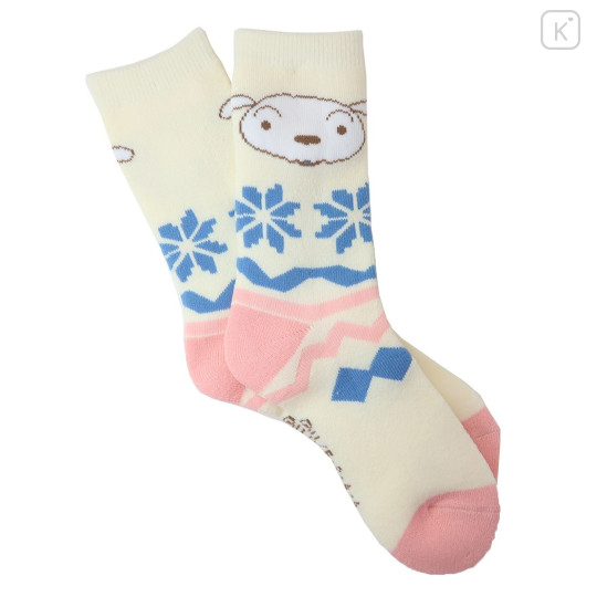 Japan Crayon Shin-chan Warm Socks - Shiro / Snow Christmas - 1