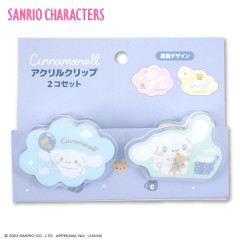 Japan Sanrio Acrylic Clip Set - Cinnamoroll