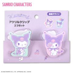 Japan Sanrio Acrylic Clip Set - Kuromi