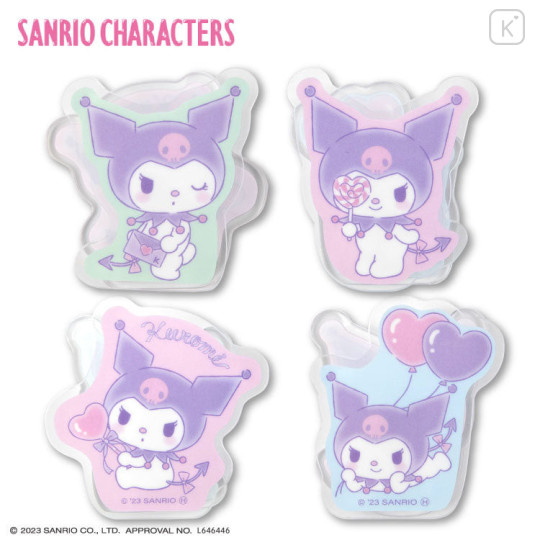 Japan Sanrio Acrylic Clip Set - Kuromi - 2