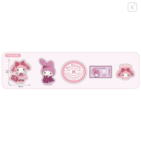 Japan Sanrio Vinyl Sticker Set - My Melody / Travel Lady - 2