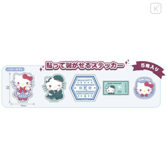 Japan Sanrio Vinyl Sticker Set - Hello Kitty / Travel Lady - 2