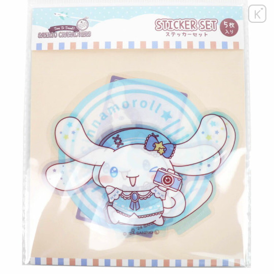 Japan Sanrio Vinyl Sticker Set - Cinnamoroll / Travel - 1